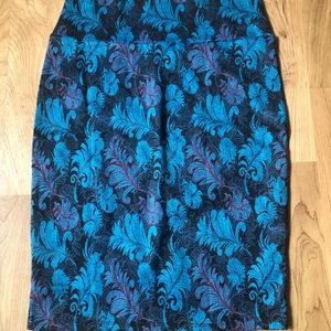 Lularoe Cassie Skirt Peacock Feather
